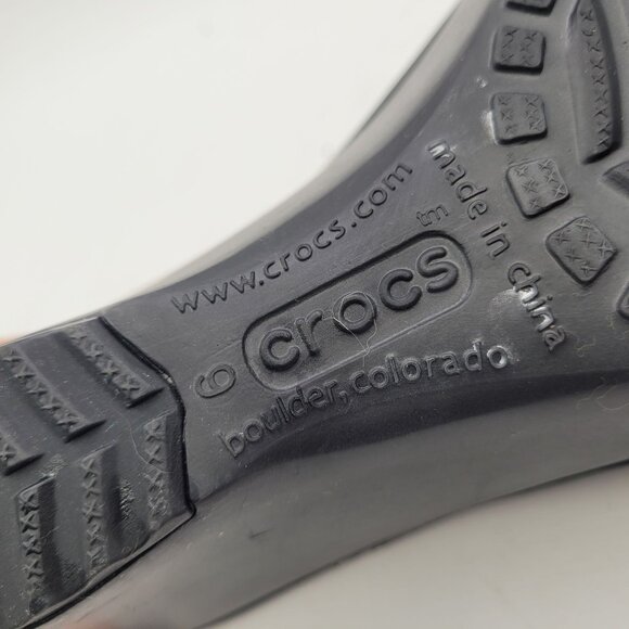 Crocs Sassari Women's Size 9 Wedge Slide Sandals Black - Picture 10 of 11
